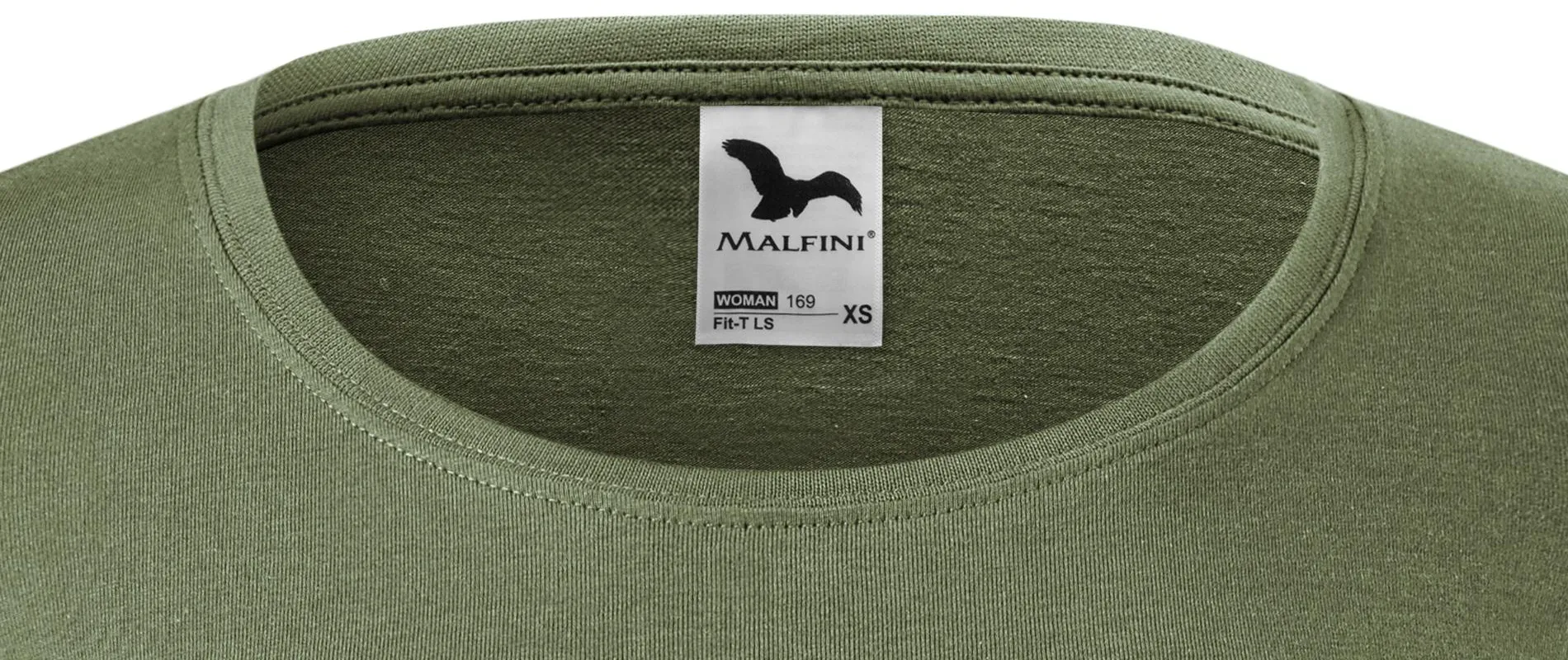 Dames T-shirt met lange mouwen - Diepere ronde halslijn