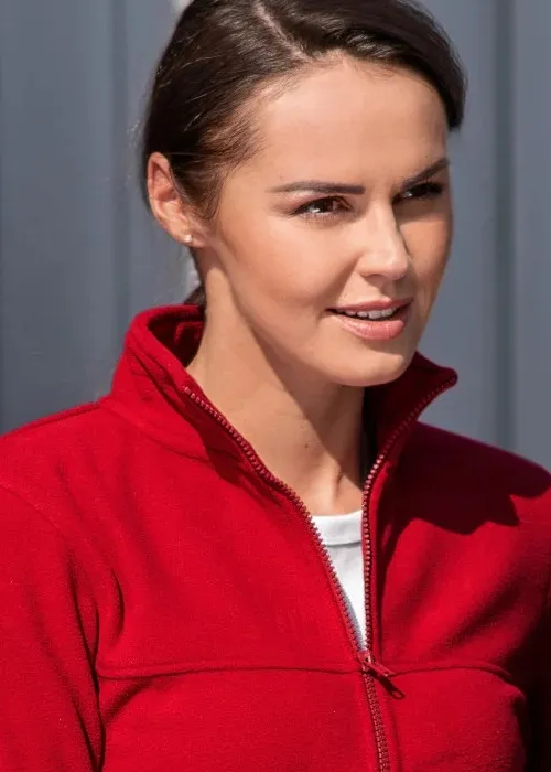 Dames fleecejack - Verhoogde kraag ter bescherming tegen kou in de nek