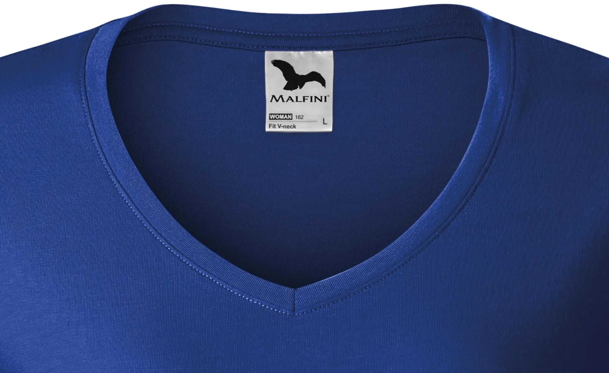 Dames slim fit T-shirt met V-halslijn - Diepe V-halslijn