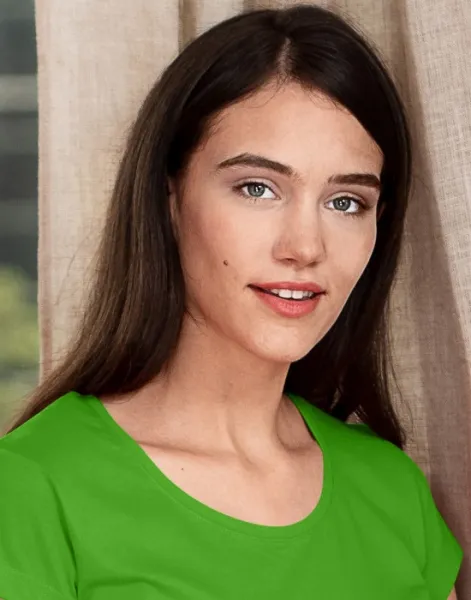 Dames slim fit T-shirt met ronde halslijn - Diepere ronde halslijn