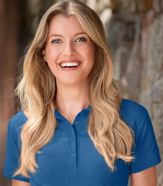 Elegant dames poloshirt - 5-knoops sluiting