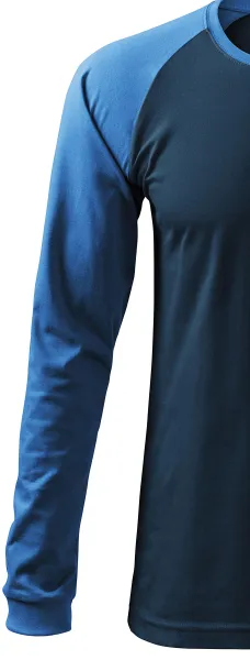 Contrasterend T-shirt voor heren met lange mouwen - Lange raglanmouwen