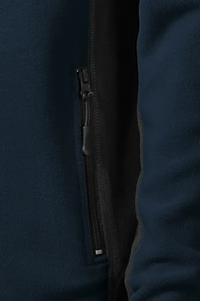 Contrasterend fleecejack voor heren - Praktische zakken met rits