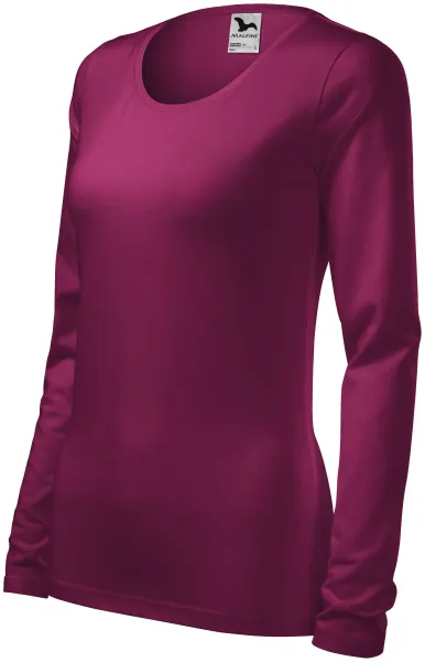 Dames nauwsluitend T-shirt met lange mouwen - Comfortabel katoenen dames T-shirt