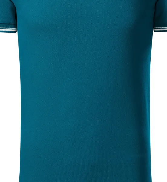 Contrasterend poloshirt voor heren - Zacht taps toelopende snit