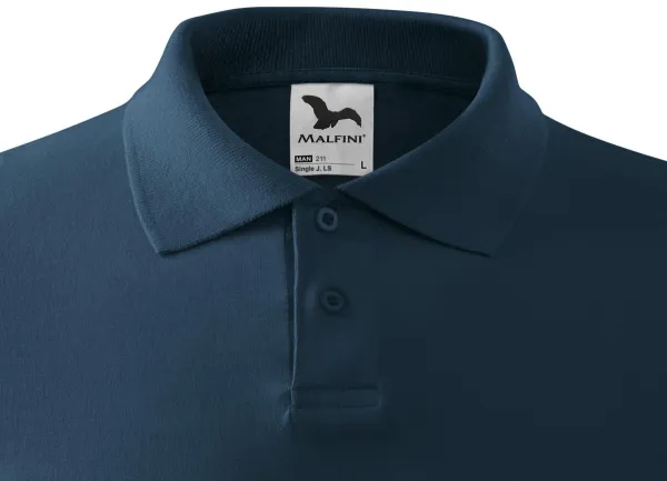 Poloshirt met lange mouwen voor heren - 2-knoopssluiting
