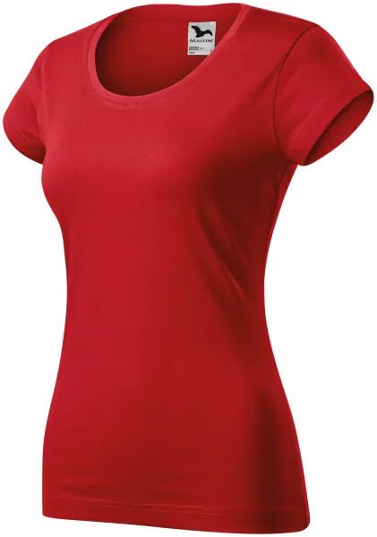 Dames slim fit T-shirt met ronde halslijn - Comfortabel katoenen dames T-shirt