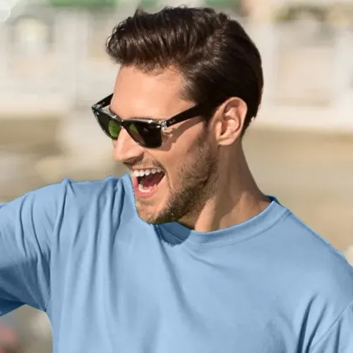 Klassiek T-shirt voor heren - Klassieke ronde halslijn