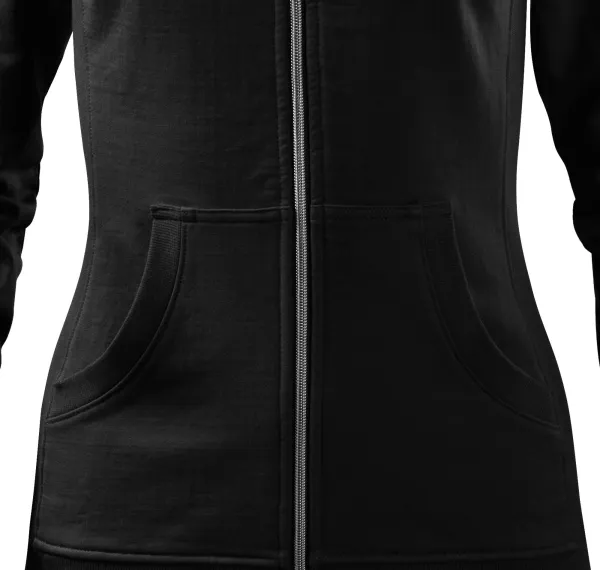 Dames sweatshirt zonder capuchon - Getailleerd model met zijnaden