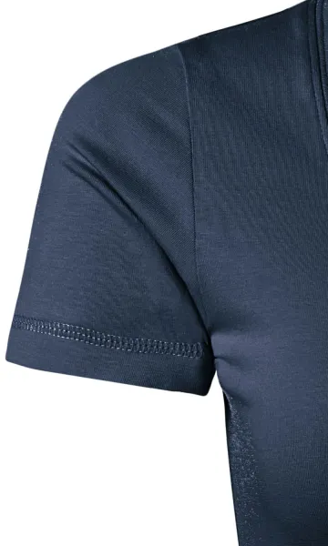 Dames T-shirt met decoratieve stiksels - Korte getailleerde mouwen