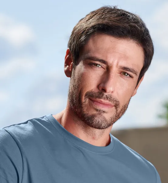 Eenvoudig T-shirt voor heren - Klassieke ronde halslijn