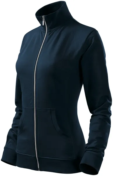 Dames sweatshirt zonder capuchon - Damessweatshirt met rits en zonder capuchon