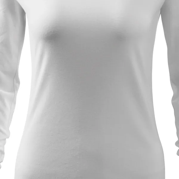 Dames nauwsluitend T-shirt, V-halslijn - Zacht taps toelopende snit