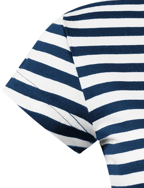 Marineblauw dames T-shirt - Zeer korte mouwen