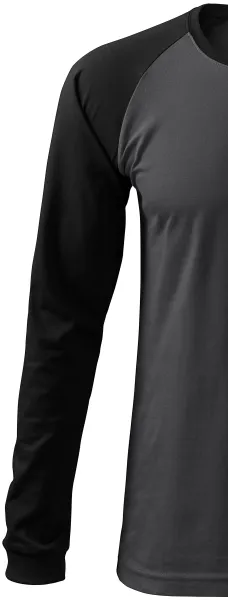 Contrasterend T-shirt voor heren met lange mouwen - Lange raglanmouwen