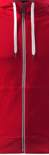 Contrasterend sweatshirt voor heren met capuchon - Witte contrasterende rits