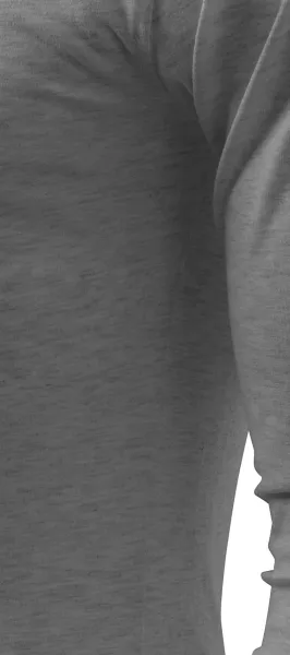 Heren T-shirt met lange mouwen - Gesneden met zijnaden