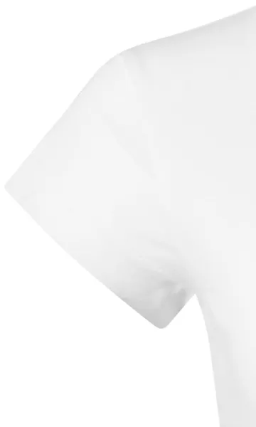 Dames slim fit T-shirt met V-halslijn - Zeer korte mouwen