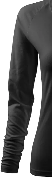 Dames nauwsluitend T-shirt, V-halslijn - Lange raglanmouwen