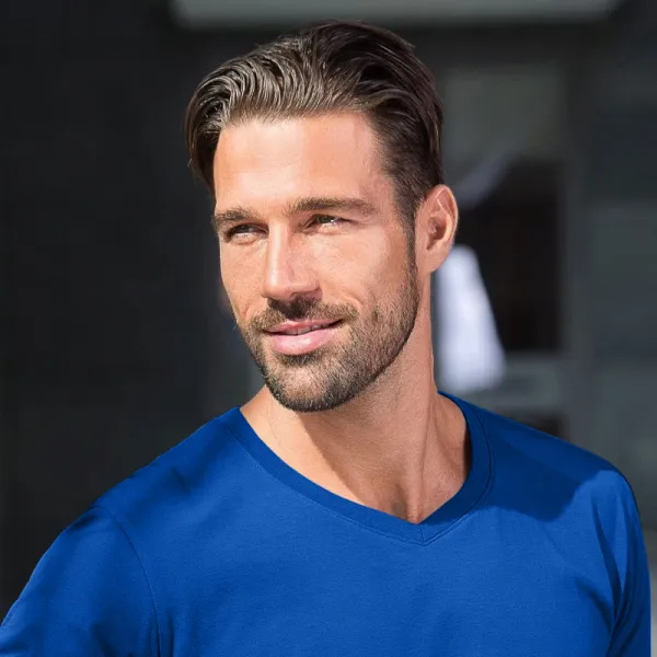 Nauwsluitend T-shirt voor heren - V-hals