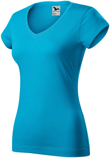 Dames slim fit T-shirt met V-halslijn - Dames T-shirt voor dagelijks gebruik