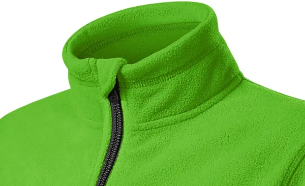 Contrasterend fleecejack voor kinderen - Verhoogde kraag ter bescherming tegen kou in de nek