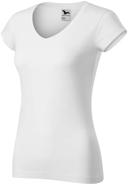 Dames slim fit T-shirt met V-halslijn - Dames T-shirt voor dagelijks gebruik