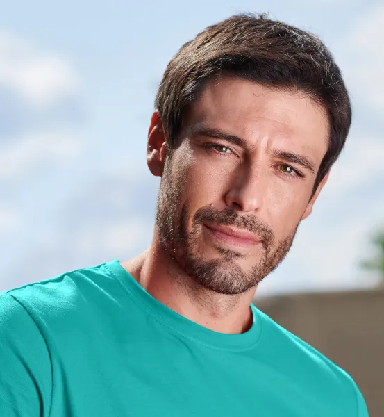 Eenvoudig T-shirt voor heren - Klassieke ronde halslijn