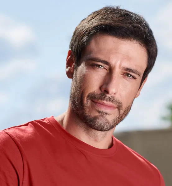 Eenvoudig T-shirt voor heren - Klassieke ronde halslijn