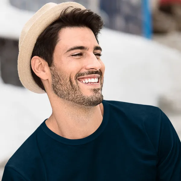 Heren T-shirt met lange mouwen - Klassieke ronde halslijn