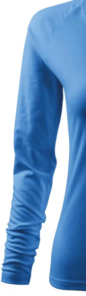 Dames nauwsluitend T-shirt, V-halslijn - Lange raglanmouwen