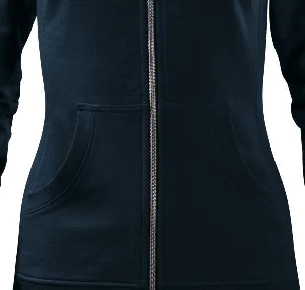 Dames sweatshirt zonder capuchon - Getailleerd model met zijnaden