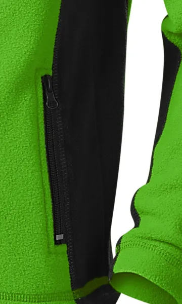 Contrasterend fleecejack voor kinderen - Praktische zakken met rits