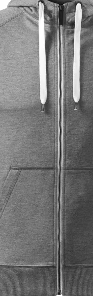 Contrasterend sweatshirt voor heren met capuchon - Witte contrasterende rits