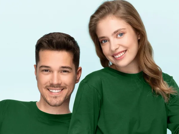 Lichtgewicht T-shirt met lange mouwen - Klassieke ronde halslijn