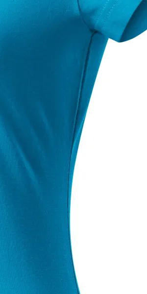 Dames slim fit T-shirt met V-halslijn - Gesneden met zijnaden