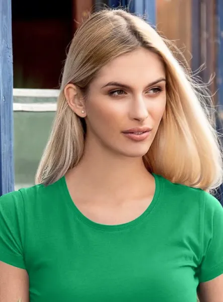 Dames T-shirt met zeer korte mouwen - Klassieke ronde halslijn