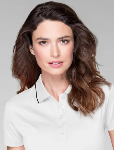 Elegant gemerceriseerd damespoloshirt - 5-knoopssluiting