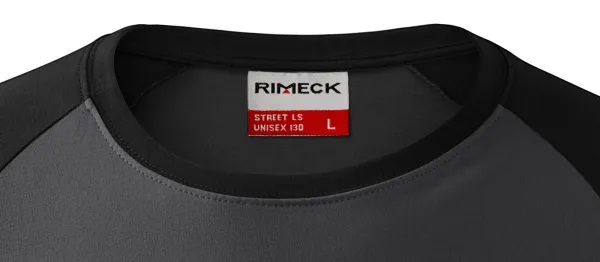 Contrasterend T-shirt voor heren met lange mouwen - Klassieke ronde halslijn