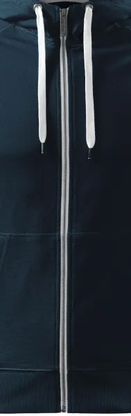 Contrasterend sweatshirt voor heren met capuchon - Witte contrasterende rits