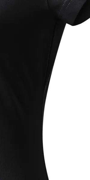 Dames slim fit T-shirt met V-halslijn - Gesneden met zijnaden