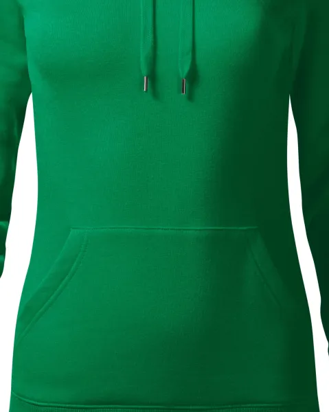 Damessweatshirt met capuchon zonder rits - Getailleerd model met zijnaden