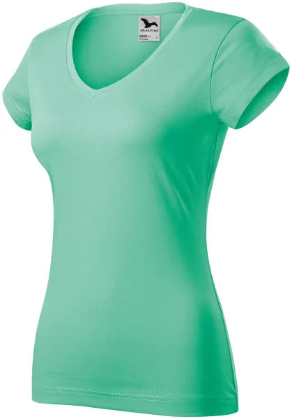 Dames slim fit T-shirt met V-halslijn - Dames T-shirt voor dagelijks gebruik