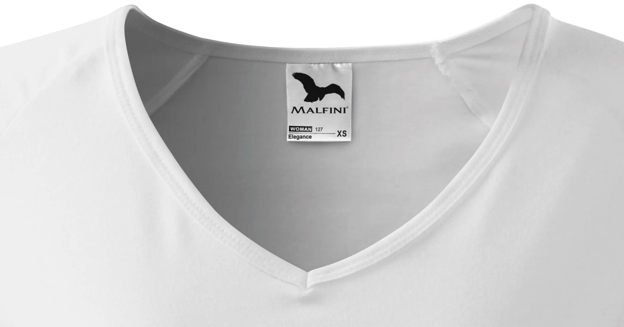 Dames nauwsluitend T-shirt, V-halslijn - Diepe V-halslijn