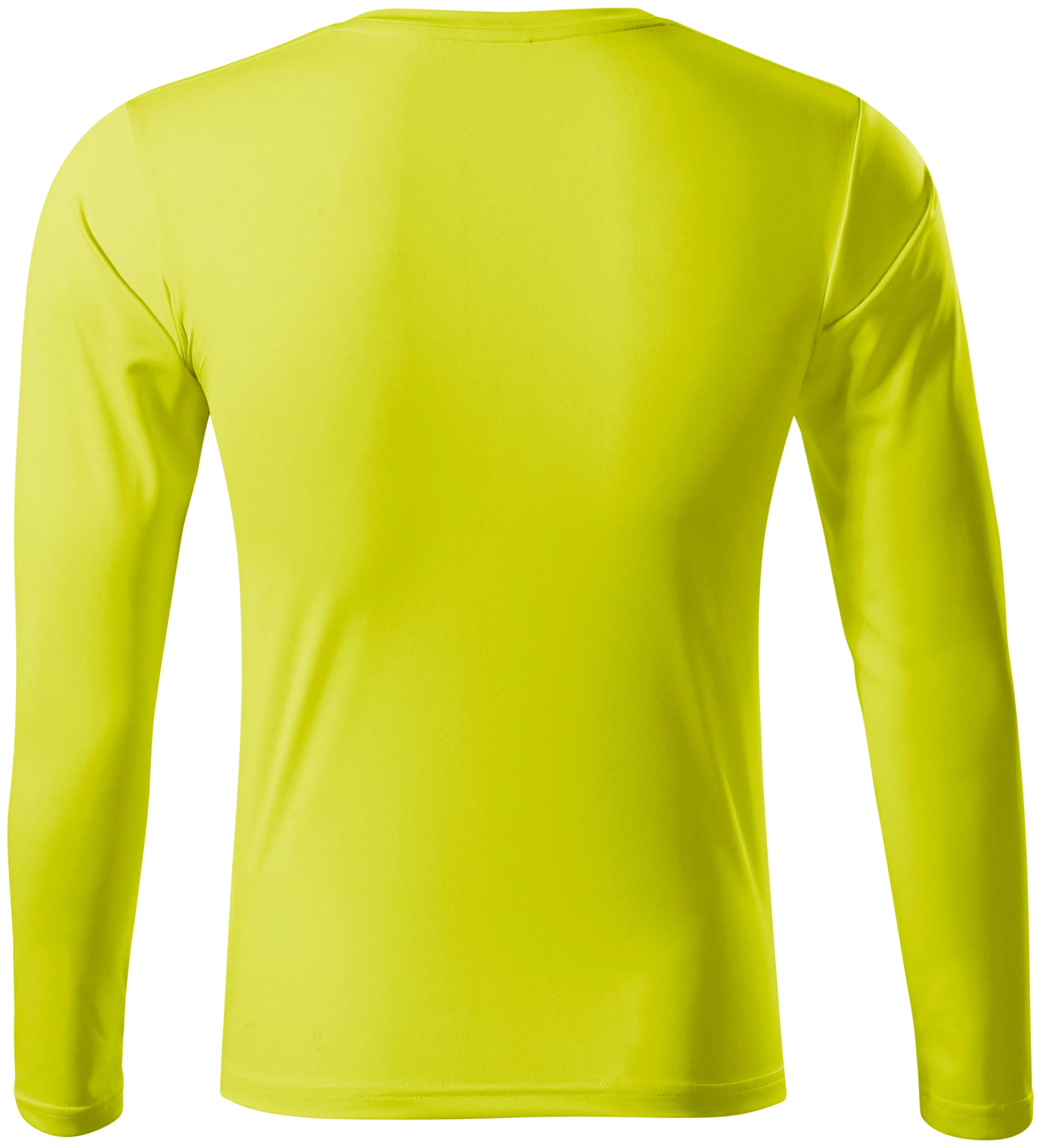 T-shirt voor sporten met lange mouwen, Neon Geel, 3XL